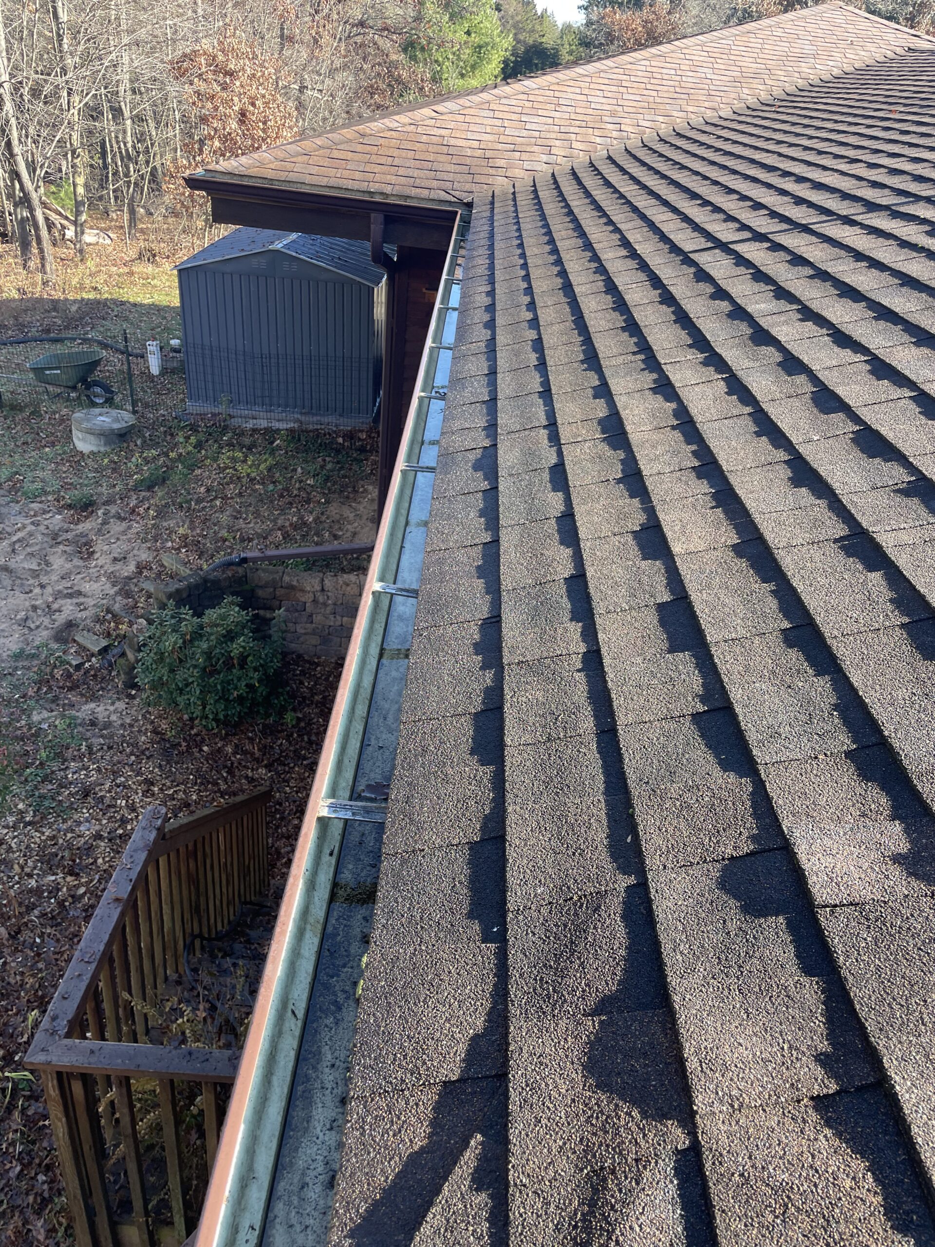 After gutter cleaning