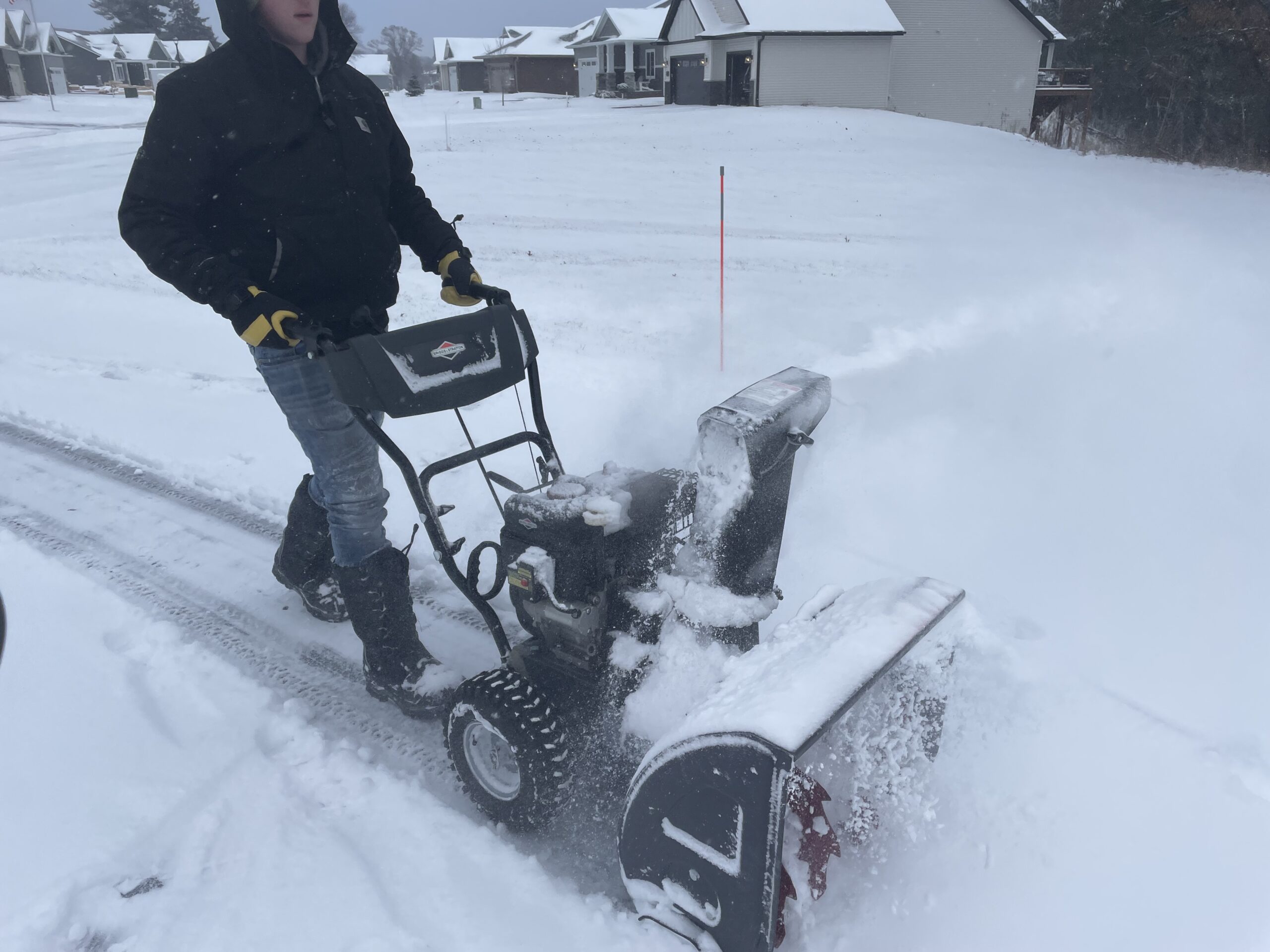 Snow blowing
